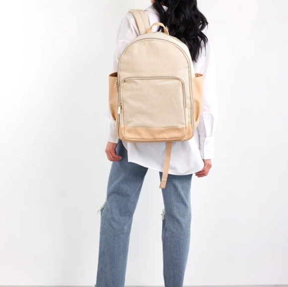 Beis The Backpack in Beige - Picture 2 of 5